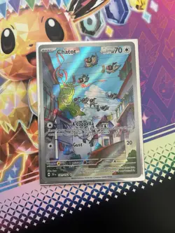Pokemon TCG Chatot Scarlet & Violet Temporal Forces Holo Card 181/162 - Image 1