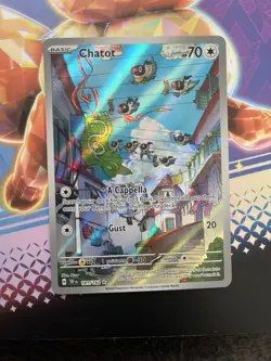 Pokemon TCG Chatot Scarlet & Violet Temporal Forces Holo Card 181/162 - Image 2