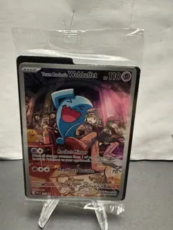 Pokemon TCG Destined Rivals Team Rockets Wobbuffet Black Star Promo Card 203/82 - Image 1
