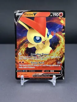 Pokemon Card Victini V SWSH104 Black Star Promo Holo Rare Near Mint - Image 1
