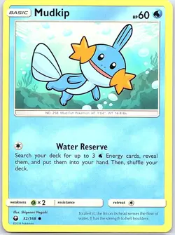 Mudkip 32/168 Non Holo SM - Celestial Storm - Pokemon Card - NM - Image 1