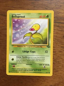 Bellsprout 49/64 Jungle Unlimited WOTC Pokemon Card Spanish LP - Image 1