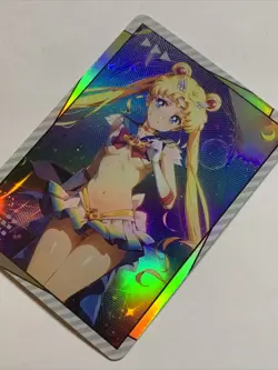 Sailor Moon Girl Sexy ACG Waifu Card Holo Anime Yugioh Art Doujin Cute Crystal - Image 3