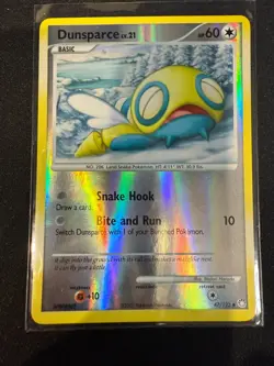 Dunsparce Lv 21, 47/123 Holo Rare DP Mysterious Treasures Pokemon Card TCG MP - Image 1