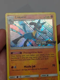 Lucario SM95 Ultra Prism - SM Black Star Promos - LP Lightly Played Pokemon Card - Image 3