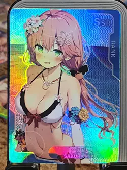 Sakura Miko SSR SSR-035 Senpai Goddess Haven Story CCG Anime Card - Image 1