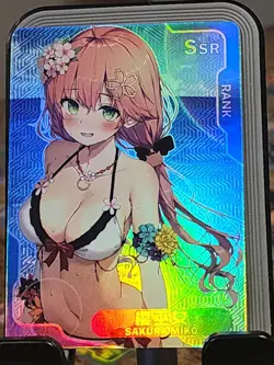 Sakura Miko SSR SSR-035 Senpai Goddess Haven Story CCG Anime Card - Image 2
