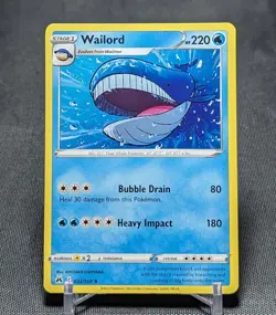 Wailord Regular Rare Water 2023 Crown Zenith Pokemon TCG Card 032/159 - Image 1