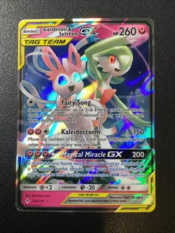 Pokemon Gardevoir & Sylveon GX Unbroken Bonds Holo Card 130/214 Ultra Rare SM - Image 1