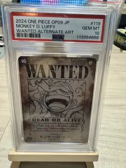 One Piece Monkey D. Luffy Card OP05-119 Wanted Secret Rare Japanese Edition - Image 1