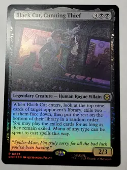 Black Cat, Cunning Thief -Foil- Spider-Man Rare Marvel SPM 52 mtg NM/M - Image 1