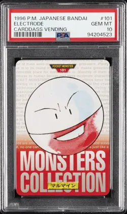 1996 POKEMON JPN BANDAI CARDDASS VENDING #101 ELECTRODE PSA 10 - Image 1