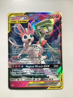 Pokemon Gardevoir & Sylveon GX Unbroken Bonds Holo Card 130/214 Ultra Rare SM - Image 1