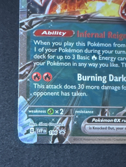 CHARIZARD EX 196 NM SCARLET & VIOLET BLACK STAR PROMO POKEMON 2025 - Image 5