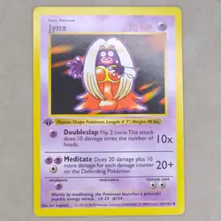 Jynx #31/102 1st First Edition Shadowless Base Set Pokemon TCG LP Lightly Played - Image 1