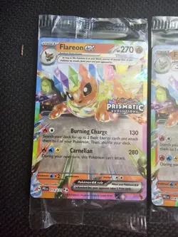 Flareon EX 014/131 Pokemon TCG: Prismatic Evolutions Stamped Promo SEALED NEW - Image 2