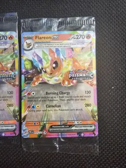 Flareon EX 014/131 Pokemon TCG: Prismatic Evolutions Stamped Promo SEALED NEW - Image 4