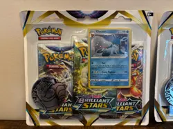 2x Pokemon TCG: Sword & Shield Brilliant Stars 3 Pack Blister - Glaceon Promo - Image 2