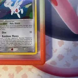 2004 POKEMON EX TEAM ROCKET RETURNS TOGETIC #14 HOLO PSA 9 MINT W/ Bumper Guard - Image 5