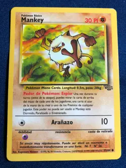 POKEMON JUNGLE #55/64 MANKEY UNLIMITED COMMON SPANISH LANGUAGE - Image 1