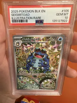 Seismitoad #105 Pokemon Black Bolt PSA 10 GEM MT - Image 1