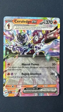 Pokemon TCG Surging Sparks Ceruledge EX 036/191 Holo Double Rare NM - Image 1