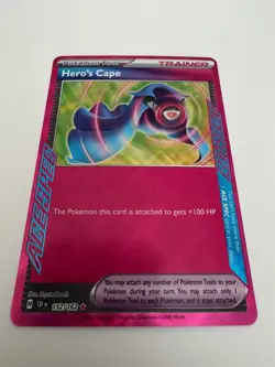 Pokemon TCG Temporal Forces SV05: Hero's Cape 152/162 ACE SPEC Rare - Image 1