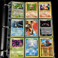 Pokemon Collection Vintage WoTC Mixed 🔥 Lot of Cards Holos w/ Binder Pages DMG - Image 1