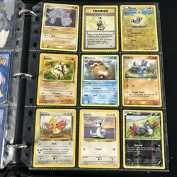 Pokemon Collection Vintage WoTC Mixed 🔥 Lot of Cards Holos w/ Binder Pages DMG - Image 3