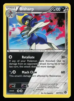 Bisharp 64/114 Holo Rare XY Steam Siege Pokemon Card - Image 1
