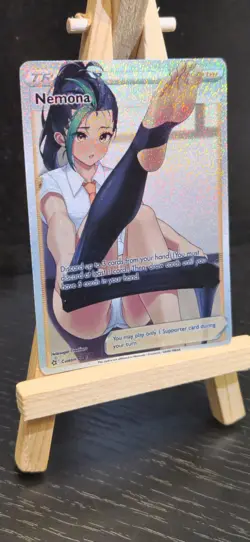 Pokemon Nemona Trainer Story Anime Waifu Foil Card - Image 2