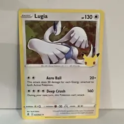 Lugia 022/025 Holo Rare 2021 Pokemon Celebrations 25th Anniversary NM Card - Image 1