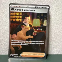 Giovanni's Charisma 204/165 Special Illustration Rare Pokemon Card 151 - Image 1