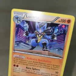 SWIRL 🌀💫 LP Lucario 64/99 Cosmos Holo Rare BW Next Destiny Pokemon Card - Image 1