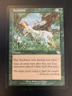 Seedtime MTG Judgement Set #130 Green Rare LP/EX English - Image 1