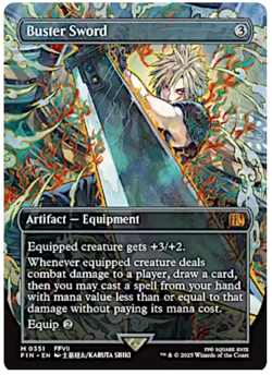 Buster Sword (Borderless) Final Fantasy Foil-NM-Magic The Gathering - Image 3
