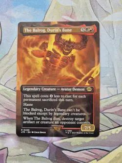 The Balrog, Durin's Bane - Borderless #0405 (NM) Lord of the Rings LTR Magic MTG - Image 1