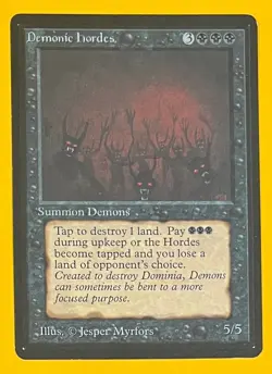 MTG DEMONIC HORDES Beta (OldManMTG 012-203) - Image 1