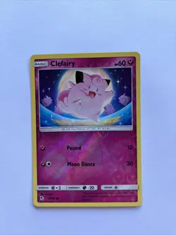 Pokemon TCG Clefairy Hidden Fates 39/68 Reverse Holo Common - Image 1