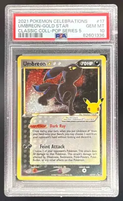 2021 Sword & Shield Celebrations Umbreon Classic Collection PSA 10 - Image 1