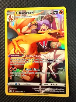 2022 Pokemon Lost Origin Charizard Trainer Gallery TG03 FULL ART - Image 1