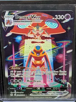 2023 Pokemon Deoxys VMAX GG45/GG70 Crown Zenith : Galarian Gallery Holo Full Art - Image 3