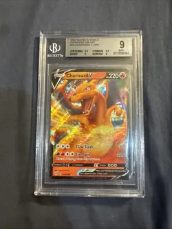 2020 Pokemon Sword & Shield Darkness Ablaze Charizard V #19 BGS 9 - Image 1