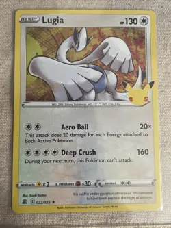 Pokemon Lugia 022/025 Holo Rare Celebrations 25th Anniversary NM - Image 1