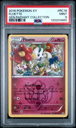 2016 POKEMON XY GENERATIONS RADIANT COLL #RC18 FLOETTE PSA 9 - Image 1