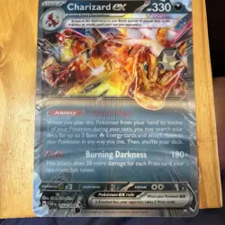 Jumbo Lenticular Charizard ex 054/091 / SVP196 Exclusive Promo Pokemon - NM - Image 1