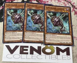 3x (M/NM) - Cyberdark Cannon - LEDU-EN022 - Rare - 1st Edition YuGiOh - Image 1