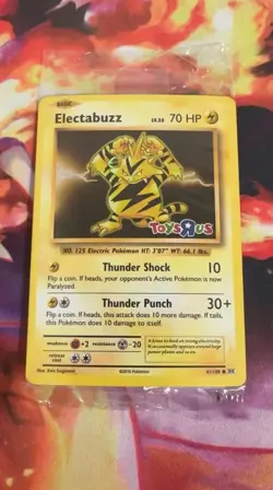 Electabuzz 41/108 Toys R Us Stamped Promo - Pokemon Evolutions Card (SEALED) - Image 1