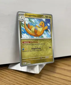 Dragonite Reverse Holo NM 149/165 Scarlet & Violet 151 Pokemon Card Heat Rotom - Image 3