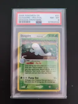 Quagsire 21/101 Reverse Holographic Pokemon Card Ex Dragon Frontiers PSA 8 - Image 1